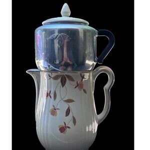 Hall Autumn Leaf Coffee Pot With Matching Aluminum Percolator With Lid Country